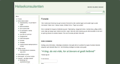 Desktop Screenshot of helsekonsulenten.dk